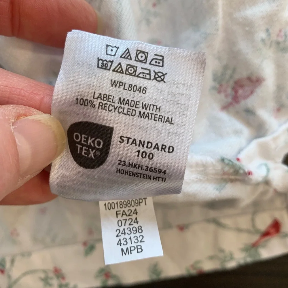 Charter Club Intimates Women PL Cotton Flannel Pajama Set Cardinal‎ Bird Lover